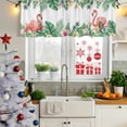 thumbnail image 6 of 2 Pack Valances for Windows, Pink Flamingo Birds Window Valances for Living Room/Bedroom/Bathroom, Summer Tropical Plants Flowers Light Filtering Kitchen Curtain Valance Window Treatment 60"W x18" L, 6 of 9