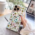 thumbnail image 1 of Étui de Téléphone Graphique Mate Double Couche Argentée pour iPhone 15 Pro Max 14 13 12 Pro 11 - Protection Parfaite!, 1 of 4
