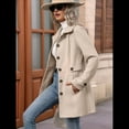 thumbnail image 4 of Abrigo Clásico de Invierno para Mujer con Bolsillos y Botonadura Sencilla. Albaricoque L, 4 of 9