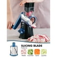 thumbnail image 2 of Geedel Rotary Cheese Grater, Kitchen Grater Vegetable Slicer with 3 Interchangeable Blades, Powerful Suction, Dishwasher Safe, Easy to Clean Grater for Cheese,Vegetable, Fruit, Nuts, 2 of 4