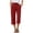 Wine, variant on Women's Cargo Capris Pants Loose Fit Casual Hiking Pants Lightweight Straight Leg Travel Summer Pants