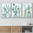 thumbnail image 2 of wall26 Framed Canvas Print Wall Art Set Forest Leaf Trio in Bottles Floral Wilderness Watercolor Modern Art Chic Group Relax/Calm Multicolor Pastel for Living Room, Bedroom, Office - 16"x24&quot, 2 of 5
