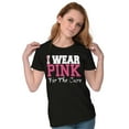 thumbnail image 4 of I Wear Pink For The Cure Warrior Womens Slim Fit Graphic Tee Brisco Brands S, 4 of 5