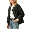 thumbnail image 4 of KyCheLot Boys Girls Button Jacket Crew Neck Solid Color Long Sleeve Clothes Kids Lightweight Travel Winter Coats, 4 of 6