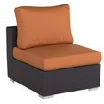 thumbnail image 4 of Modway Convene Aluminum and Rattan Patio Armless Chair in Espresso/Orange, 4 of 4