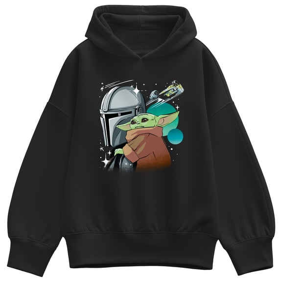 The Mandalorian And Grogu - Pose - Women's Oversized Fleece Hoodie Sweatshirt