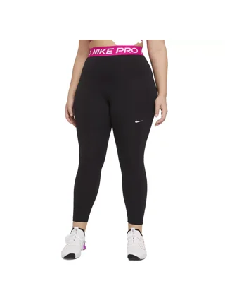 Nike AO9968-010: Women's Pro Black/White Training Leggings 