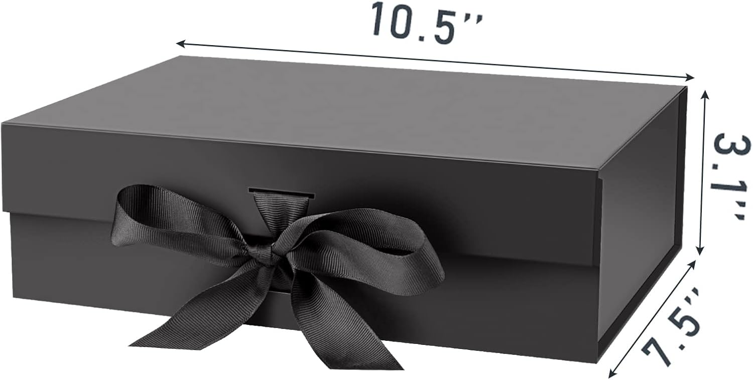 Richtop Black Gift Box with Magnetic Closure 10.5x7.5x3.1 photo 2