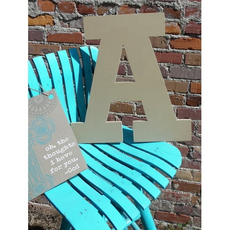 Wood Letter, Block Wooden Letter A 18'', Unfinished Wall Hanging