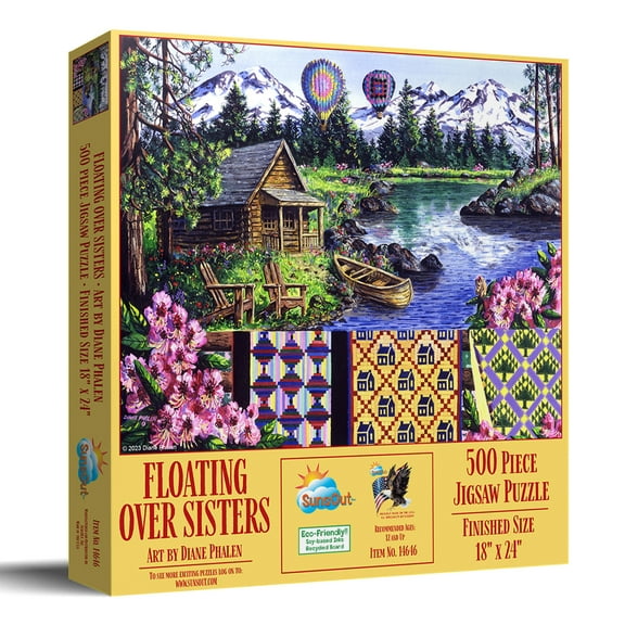 SUNSOUT INC - Floating over Sisters 500 - 500 pc Jigsaw Puzzle by Artist: Diane Phalen - MPN # 14646