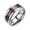 Red, variant on Adult Fashion New Three-color Fiber Couple Ring Steel Ring