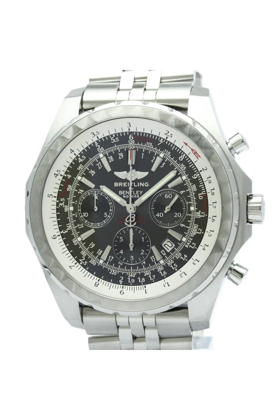 Pre-Owned BREITLING Bentley Motors Steel Automatic Mens Watch A25363 Polished