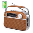 thumbnail image 1 of Radio analógica AM FM portátil ONGTEED con altavoz Bluetooth, 1 of 7