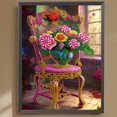 thumbnail image 1 of Cuadros Decorativos Kit de pintura de diamante con forma especial parcial de bricolaje 5D Flor Decoración para el hogar(6) Wdftyju embutido en tela, 1 of 9