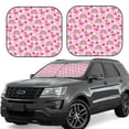 thumbnail image 2 of Daiia Cute Flamingo 2PCS Car Windshield Sun Shade, Foldable Sun Shield for Car Front Window, Auto Sun Blocker Visor Protector Universal for Truck SUV Pickup-Medium, 2 of 7