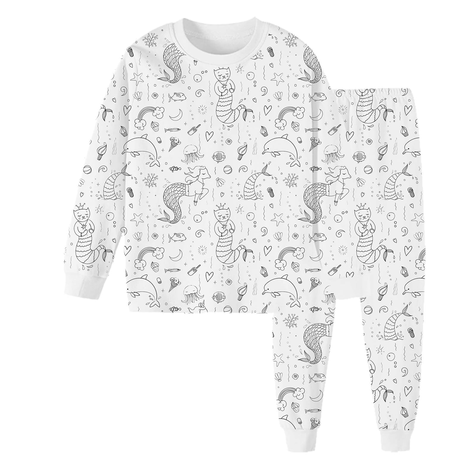 2025 - Pyjama Flou Pour Enfants Ensemble Printemps à Manches Longues Polaire épaissie Home Wear