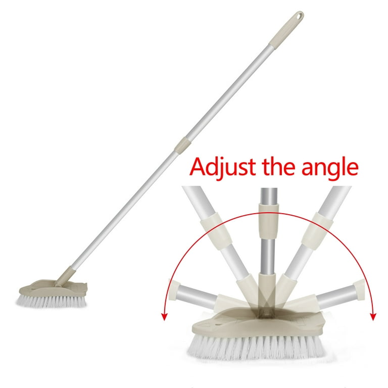 Long Handle Scrub Brush Floor Brush Scrubber with Adjustable Poles