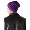 thumbnail image 3 of Men/Women's Chunky Soft Knitted Warm Winter Beanie Hat, Purple, 3 of 4