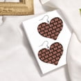 thumbnail image 4 of Heart Shaped Leather Earrings British Flag Leather Earrings Jewelry Gifts For Women, 4 of 6