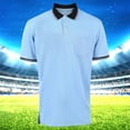 thumbnail image 2 of Men's Polo Referee Shirt Softball & Baseball Shirt Umpire Jersey Costume Short Sleeve, Chest Pocket Mens T-Shirts V Neck, 2 of 9