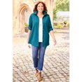 thumbnail image 2 of Catherines Women's Plus Size Collared Cable Buttonfront Tunic, 2 of 3