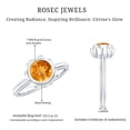 thumbnail image 5 of Rosec Jewels Natural Citrine Solitaire Engagement Ring - Bezel Set Citrine Flower Ring - 1.2 Ct - AAA Quality - with Jewelry Box, 10K White Gold, US 13.00, 5 of 8