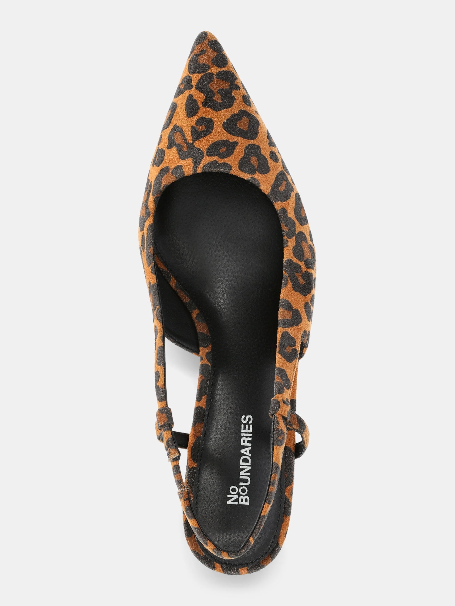 No Boundaries Faux Leather Slingback Kitten Heels, Women's