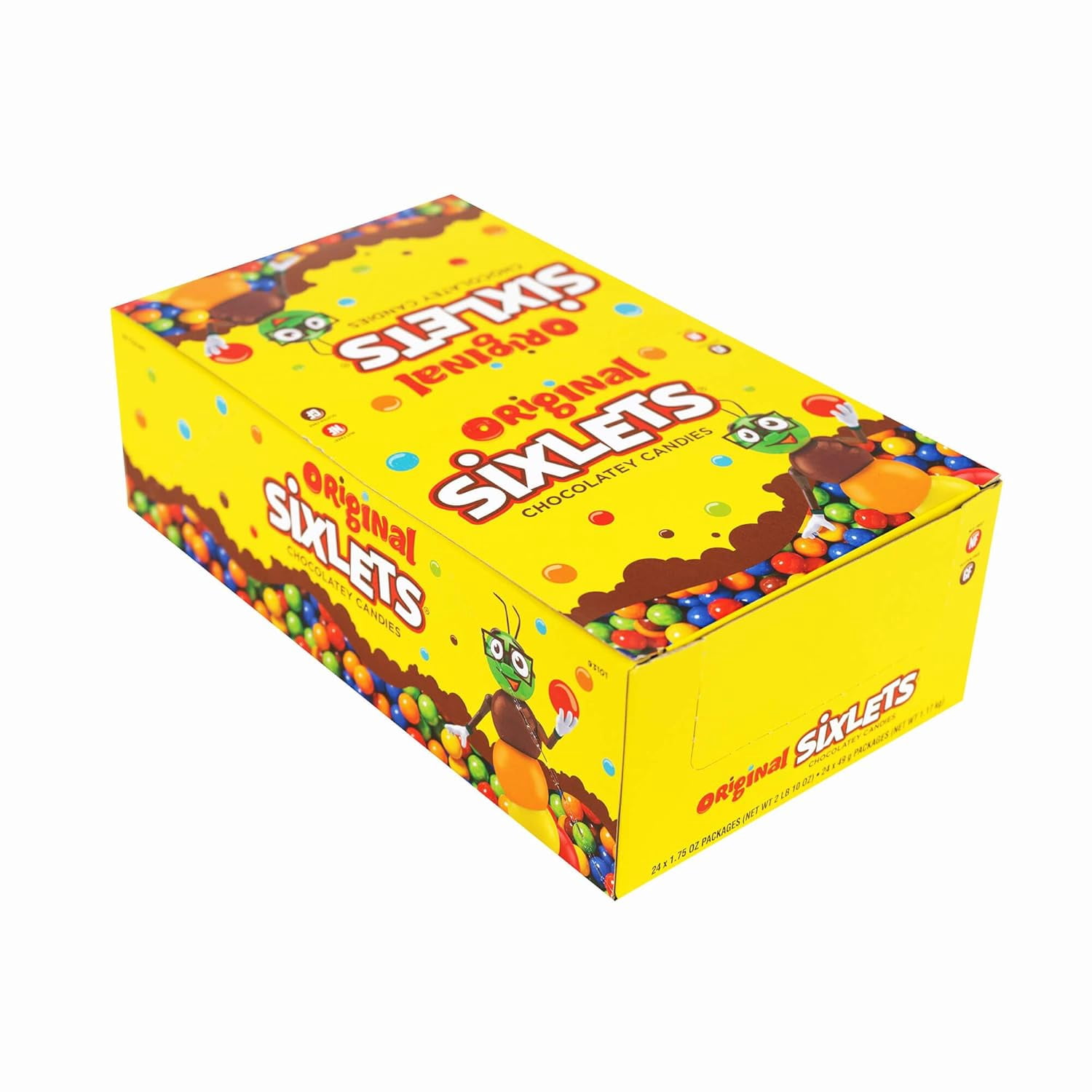 Original Sixlets Chocolate Candy Box - 1.75 Ounces - Pack of 24