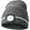 Grey, variant on Reflective Stripe LED Beanie Safety High Visibility Winter Hat with Light for Outdoor Work Sports Gifts for Men Dad CLT01