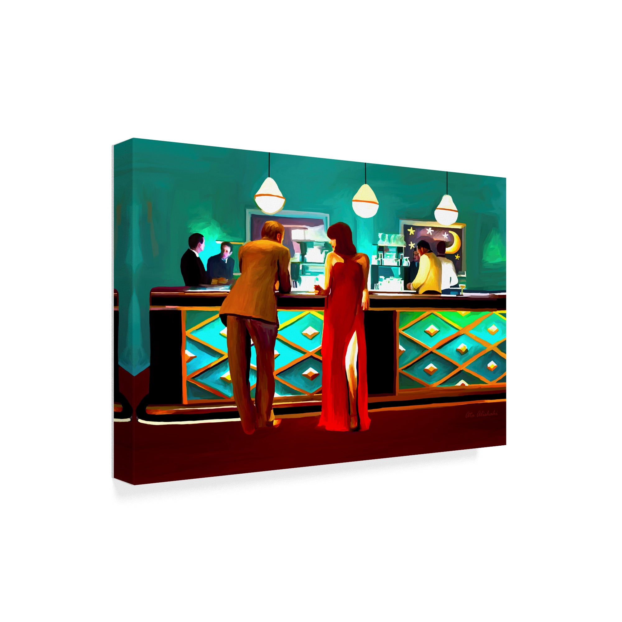 Trademark Fine Art 'Bar' Canvas Art by Ata Alishahi