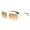 Khaki, variant on Retro Rimless Rectangle Sunglasses for Women Men Gold Metal Frameless Vintage Square Glasses Tinted Lens Y2K 90s 2000s Fashion Protection Glasses