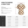 thumbnail image 4 of Vsdgher Fall Turkey Women Shirts V Neck Short Sleeve Tops T-Shirt Basic Tees, S to 3XLSmall, 4 of 5
