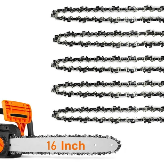 5Pack Stihl Chainsaw Chain 16 Inch Fits Stihl 61PMM355, MS 017, MS 170, MS 171, MS 180 C, Oregon 90PX055G, 3/8” LP Pitch .043” Gauge 55 Drive Links