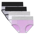 thumbnail image 2 of 4pc Summer Savings Clearance Panties for Women Women's Comfortable High Waisted Panties Women's Physiological Underpants Body Shaping Briefs High Waisted Plus Size, 2 of 9