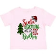 thumbnail image 3 of Inktastic Santa is Promoting Me to Big Brother Green Plaid Tree Boys Toddler T-Shirt, 3 of 5