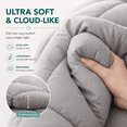 thumbnail image 5 of Evolive All Season Pre Washed Soft Microfiber White Goose Down Alternative Comforter with Box Stitching (Grey, Full/Queen), 5 of 9