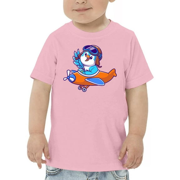 Cute Bird On Airplane T-Shirt Toddler -Image by Shutterstock, 5 Toddler