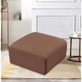 thumbnail image 7 of Meridian Furniture Arc Cognac Vegan Leather Ottoman, 7 of 7