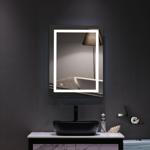 Topcobe 32"x 24" LED Lighted Wall Mount Mirror, Touch LED Wall Mount