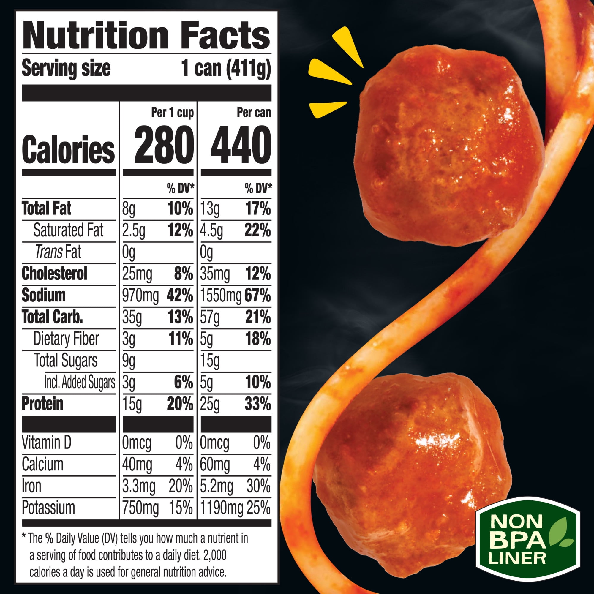 (6 pack) Chef Boyardee Protein Spaghetti & Meatballs, 14.5 oz Can