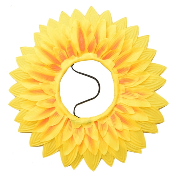 Naiovety Sombrero amarillo del traje de los girasoles de la novedad de la aplicación amplia para todas las edades Sombreros de los girasoles Kits de decoración para fiestas