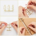 thumbnail image 6 of 10Pcs 3 Rings Metal Loose Leaf Binders Book Rings 30mm Inner Diameter Flexible Gold Snap Split Hinged Versatile for DIY Travel Diary Notebook Photo Album Binding Spines Combs Craft Supplies Golden, 6 of 6