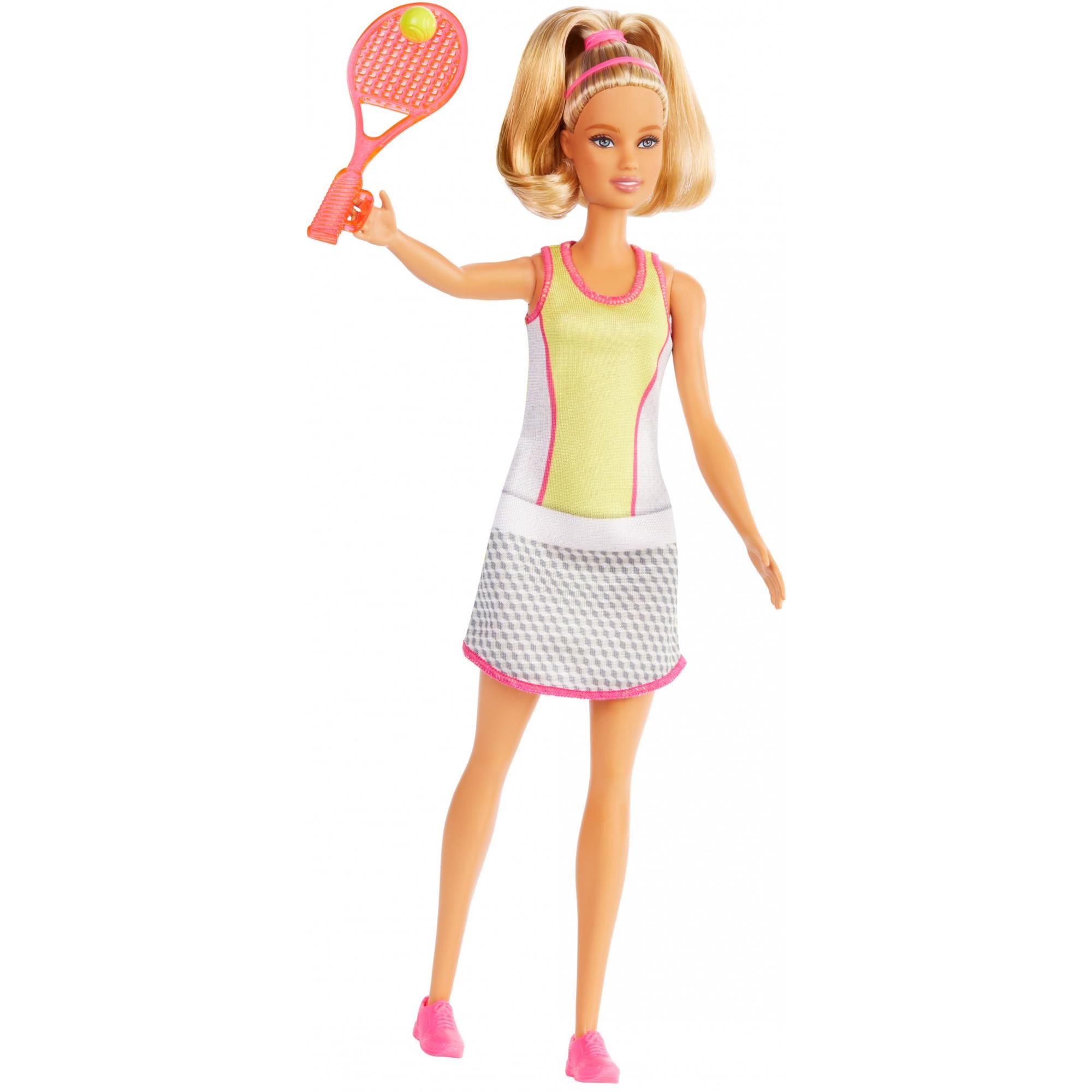 Barbie Blonde Tennis Player Doll With Tennis Outfit, Racket And Ball - image 4 of 6
