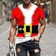thumbnail image 5 of Men's Elf and Santa Claus Costume T-Shirts, Funny Christmas Sweatshirt Short Sleeve Pullover Crewneck Sweatshirts Xmas T Shirt Novelty Santa Printed Graphic Tee Funny Christmas Jumper, 5 of 5