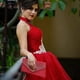 thumbnail image 4 of Bolso de noche para mujer, bolso de banquete, color rojo vino, 4 of 5