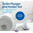 thumbnail image 4 of Toilet Plunger with Hideaway Caddy, Set of 2 – for Bathroom Organization and Storage, Accessories, Unclogger, Holder, White, 4 of 4
