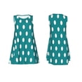 thumbnail image 7 of Fuzoiu White Polka Dots With Teal Background Print Women's Sleeveless Dress,Summer Dresses for Women,Casual Sundresses,Beach Sleeveless T-shirt Swing Dress with Pockets, 7 of 7