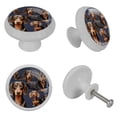 thumbnail image 4 of Dachshund Fluorescent Drawer Pulls with Screws, Round 4-Pack, Glow-in-the-Dark Cabinet Handles, Kitchen Knobs, Door Handles, 4 of 6
