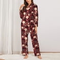 thumbnail image 2 of Picia African Women A Pattern Women’s Long-Sleeve Sleepwear Set - Soft 2-Piece Loungewear with Pockets, Comfy PJs for Relaxing Nights-Small, 2 of 7