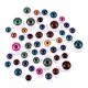 thumbnail image 1 of 100pcs colores surtidos forma redonda muñeca ojos resina juguetes simulación ojos, 1 of 5